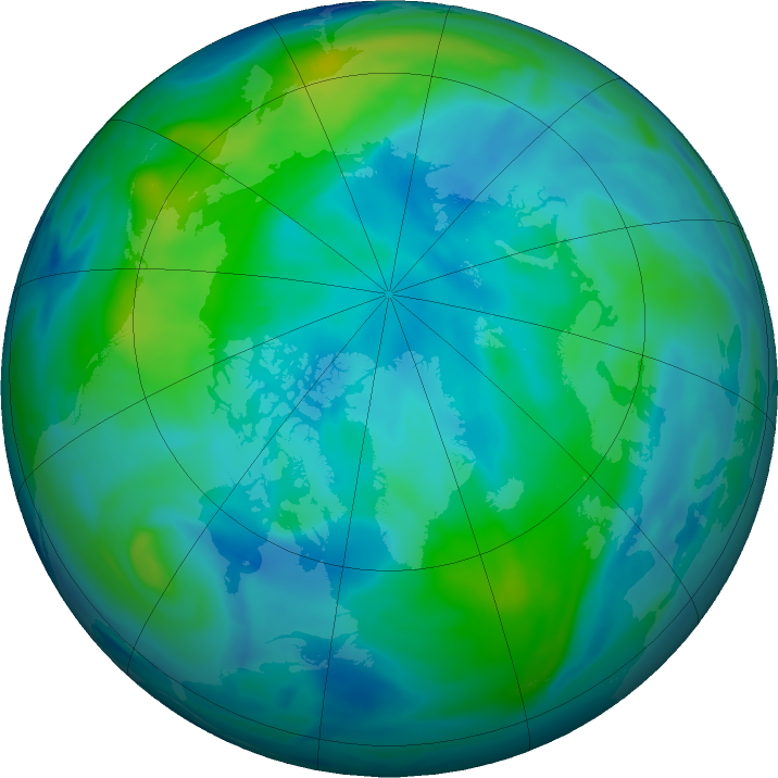 Arctic ozone map for 12 October 2019